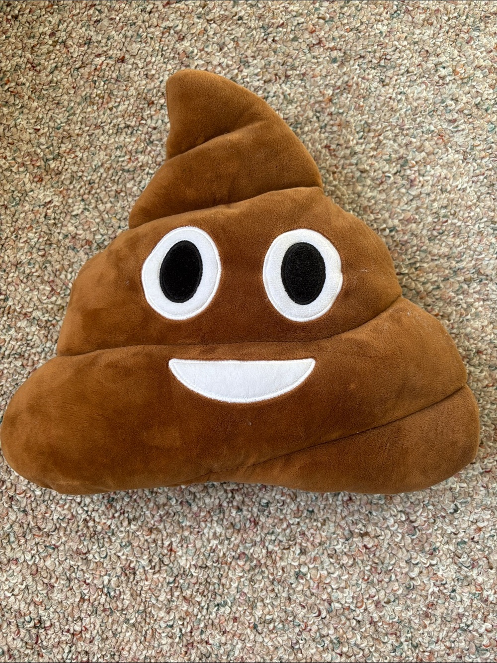 Plush Brown Emoji Poop Decorative Pillow - Soft Home Accent